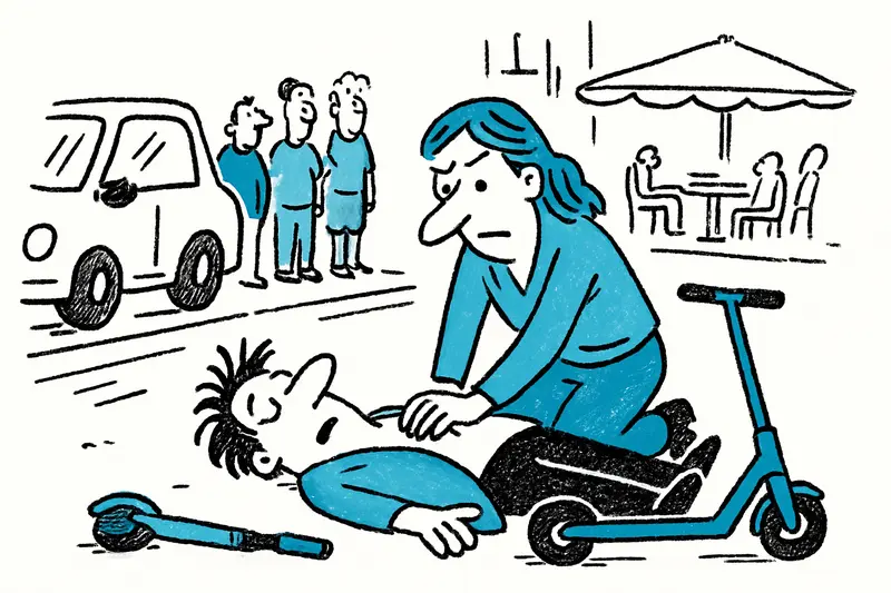 Médica fuera de servicio devuelve la conciencia a conductor de patinete en Palma