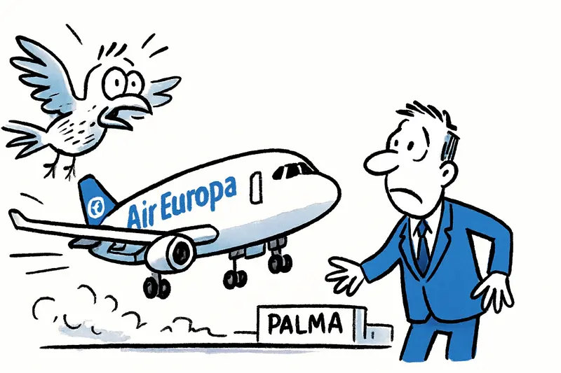 Tras impacto de aves en vuelo: ¿qué tan seguro es el aterrizaje en el aeropuerto de Palma realmente?