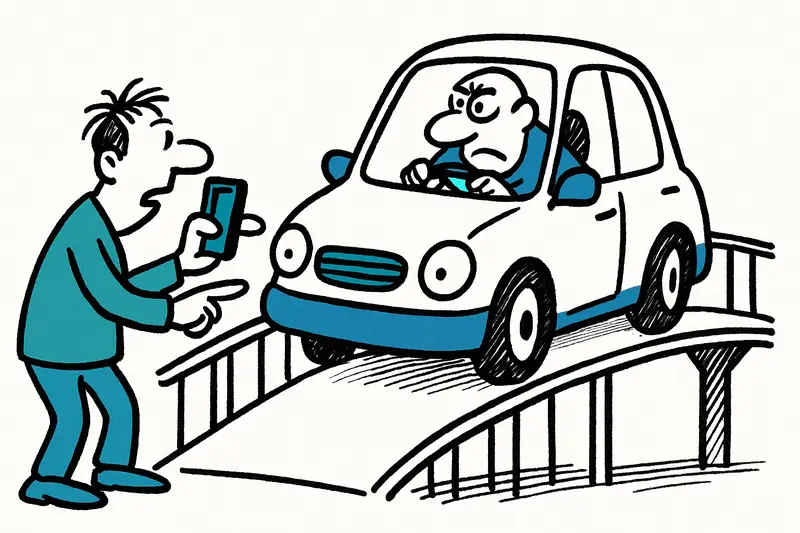 Conductor acaba en pasarela peatonal hacia Son Espases: ¿cómo puede pasar algo así?