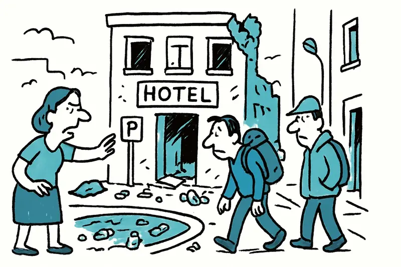 Escombros en la piscina, miedo en las calles: ¿Qué hacer contra el hotel ocupado en s'Arenal?