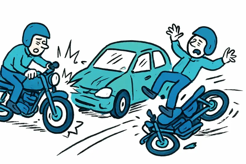 Impacto contra un coche: dos motociclistas heridos en la MA-3100 — qué falta y cómo evitar estos accidentes