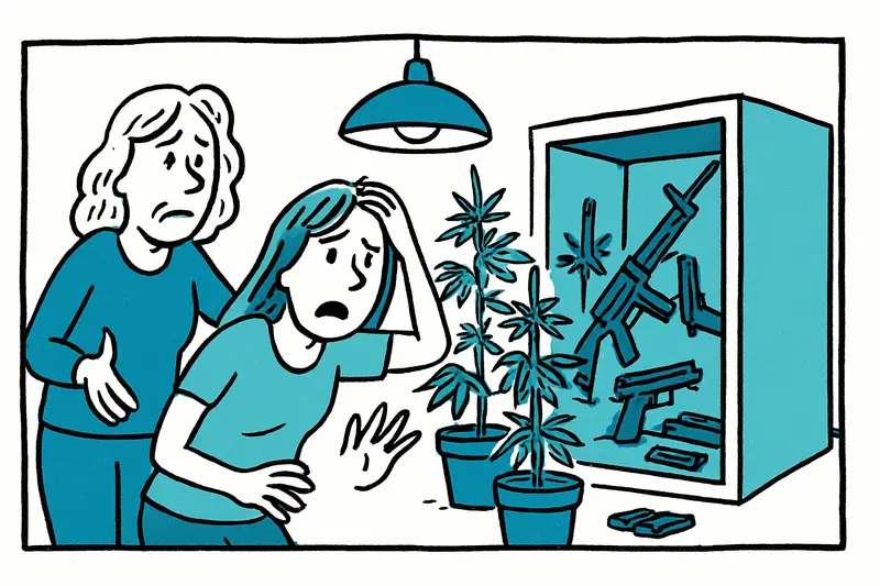 Incendio en Moscari destapa cultivo profesional de marihuana y arsenal de armas