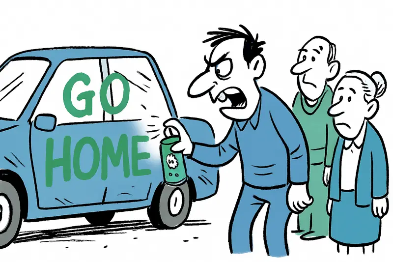 'Go Home' en Bunyola: cuando la frustración se ceba con los coches