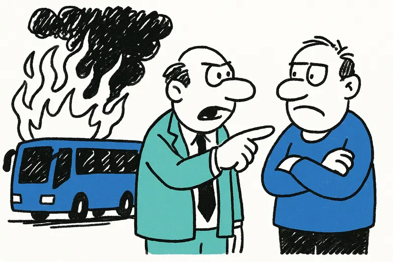 Autobús en llamas en la Vía de Cintura cerca de Son Hugo: ¿Quién tiene la responsabilidad?