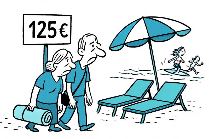 125 euros por dos tumbonas: cuando el confort de la playa desplaza el bien común