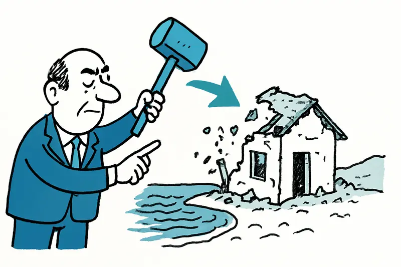 Cala Oli en Bendinat: la demolición recupera casi 200 m² de costa