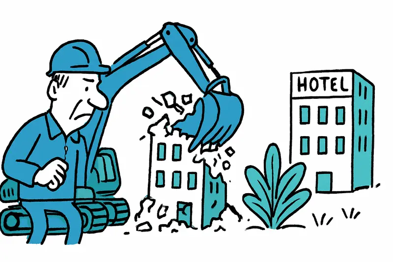 Calvià derriba dos hoteles antiguos — espacio para zonas verdes en Paguera y Magaluf