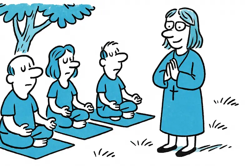 En el jardín parroquial: comienza el yoga cristiano en Arenal – clases mensuales con la pastora Scheib