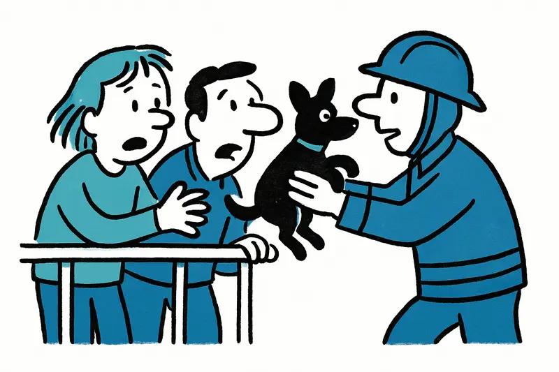 Pequeña perra cae en el mirador: Coco es rescatada sana y salva por la mañana