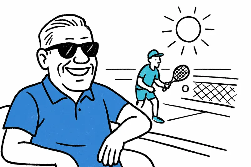 Dieter Bohlen de nuevo en Santa Ponça: Aparición soleada en la tribuna de tenis