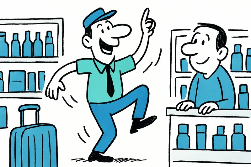 Él baila en el duty-free: cómo un empleado del aeropuerto hace sonreír a Palma