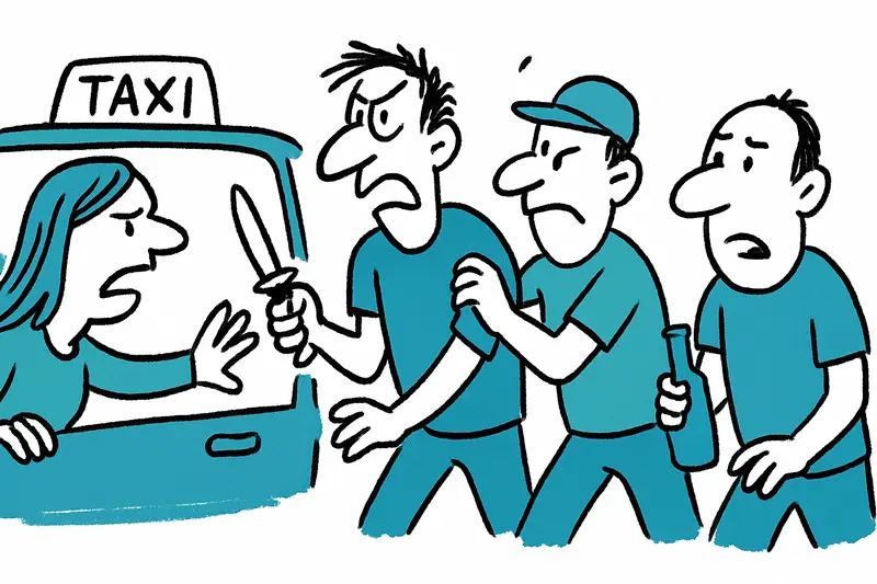 Escalada en el taxi: cuchillo, alcohol y seguridad comprometida en Ibiza