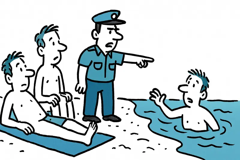 Huida al mar: bañistas desnudos en la Playa de Palma provocan curioso operativo