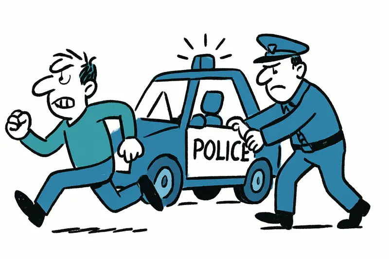 Hombre peligroso se fuga de coche policial — detenido tras espectacular persecución