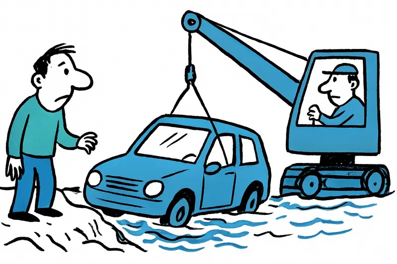 Robado, arrojado al mar, recuperado: ¿quién paga el precio por un coche de alquiler hundido?