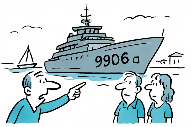 Yate gigante gris frente a Puerto Portals: ¿Yate de lujo o visita inquietante?