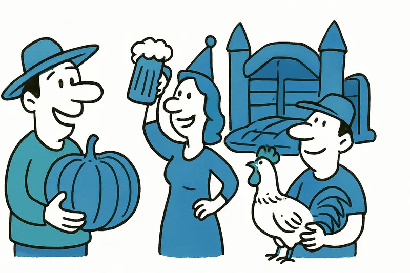 Hoy se celebran en Mallorca varias fiestas de otoño – calabazas, gallos y castillos hinchables