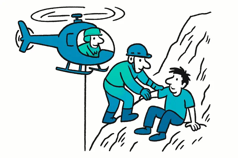 Operativo de helicóptero en el Penyal del Migdia: joven de 19 años rescatado ileso