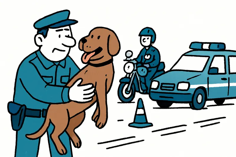 Perro en la MA-19 cerca de Llucmajor capturado – Policía pone al animal bajo custodia