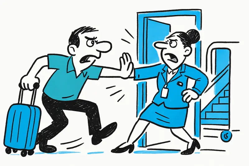 Conflicto en la puerta de embarque en Ibiza: ¿Qué ocurre cuando los pasajeros intentan forzar la puerta?