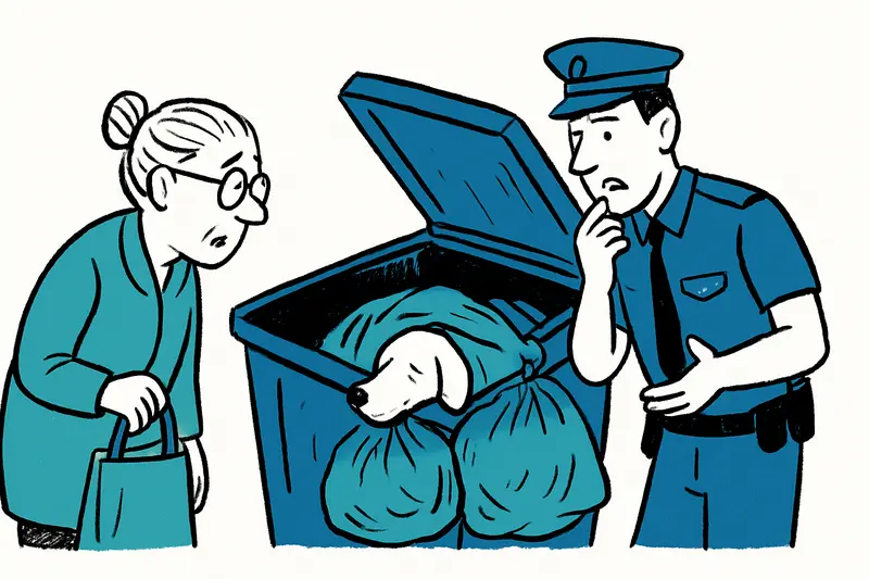 Inca: Perra gravemente herida encontrada en bolsas de basura en un contenedor – ¿Quién ha visto algo?