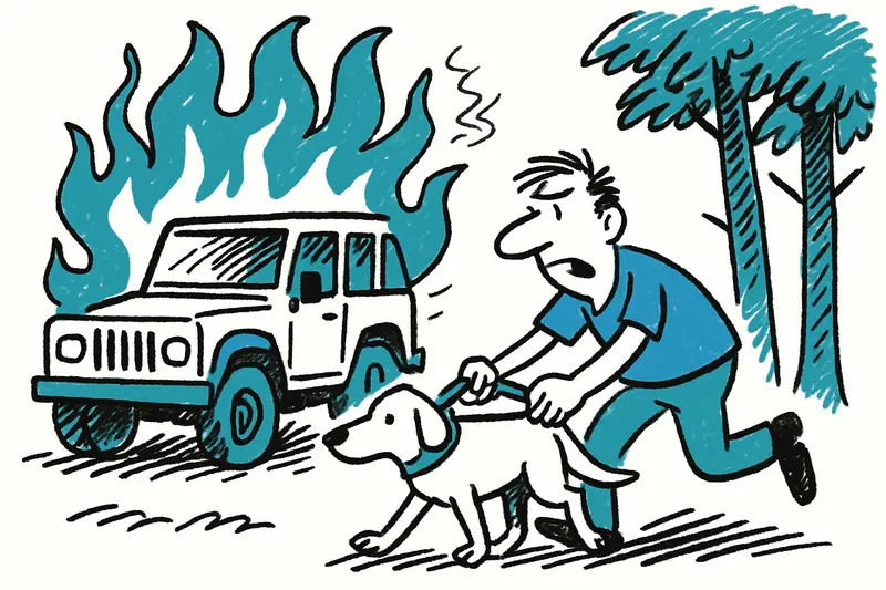 Llamas de varios metros en Cala Santanyí: cuando un jeep pone en peligro el bosque