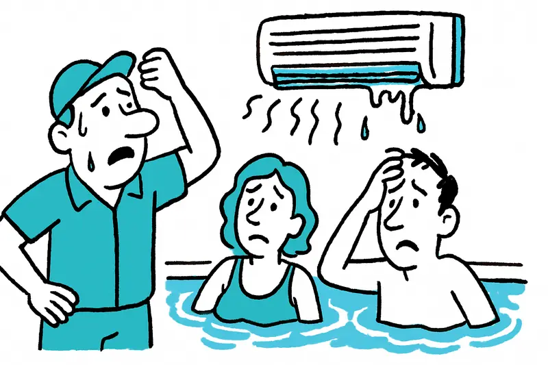 Las climatizaciones en las piscinas de Palma fallan: ¿quién protege a trabajadores y visitantes?