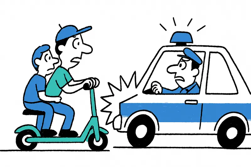 Colisión en Palma: por qué un patinete eléctrico y un coche patrulla colisionaron
