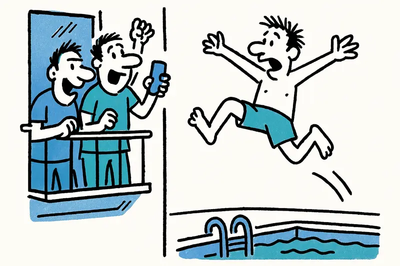 Prueba de valor peligrosa en la playa: lo que revela el primer caso de balconing del año