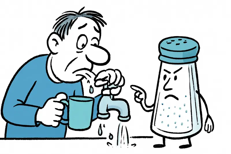 Agua del grifo en Campos: quien sigue bebiendo del grifo corre el riesgo de hallar sal en el vaso