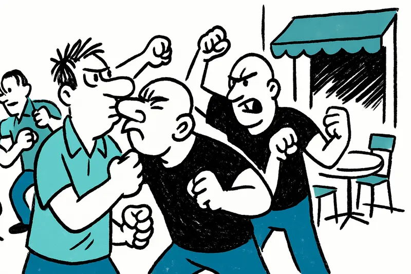 Magaluf dos veces por la mañana: cuando empleados de bares se pelean en la calle