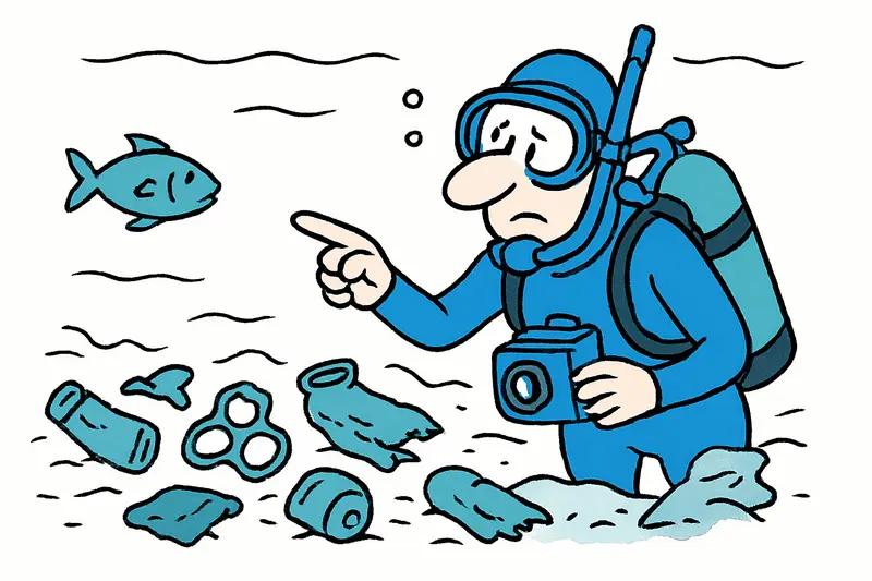 Fondo marino contaminado frente a Can Pastilla: un buzo muestra lo que hay bajo la superficie