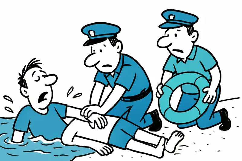 Valor en el mar: dos aspirantes a la policía salvan a un turista en Llucmajor
