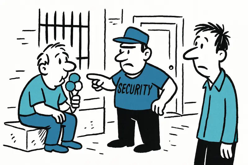 «No sentarse aquí»: Cómo carteles y seguridad regulan el consumo de helado en el casco antiguo de Palma