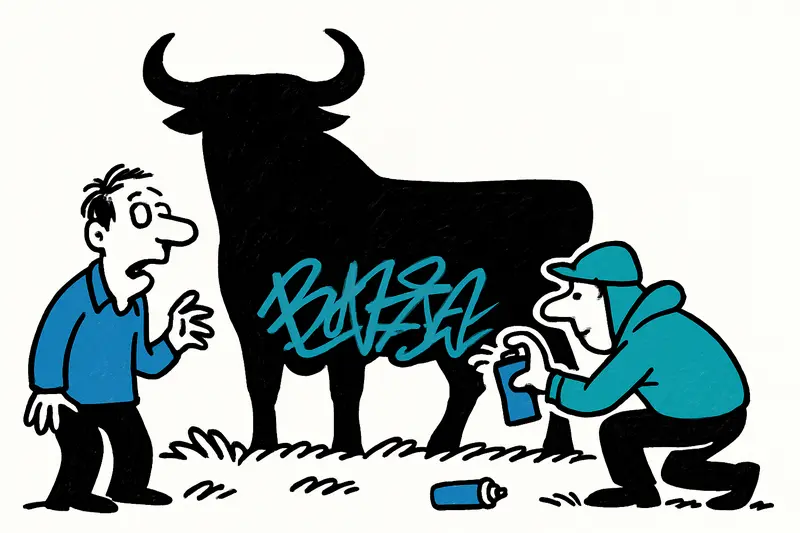 Atacado de nuevo: el único toro Osborne de Mallorca pintado con graffiti