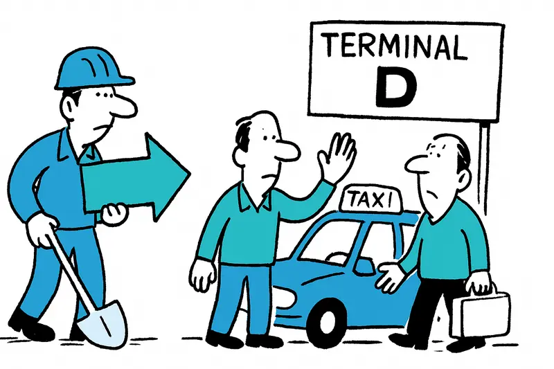 Obras en Palma: parada de taxis trasladada frente a la terminal, Terminal D cerrado temporalmente