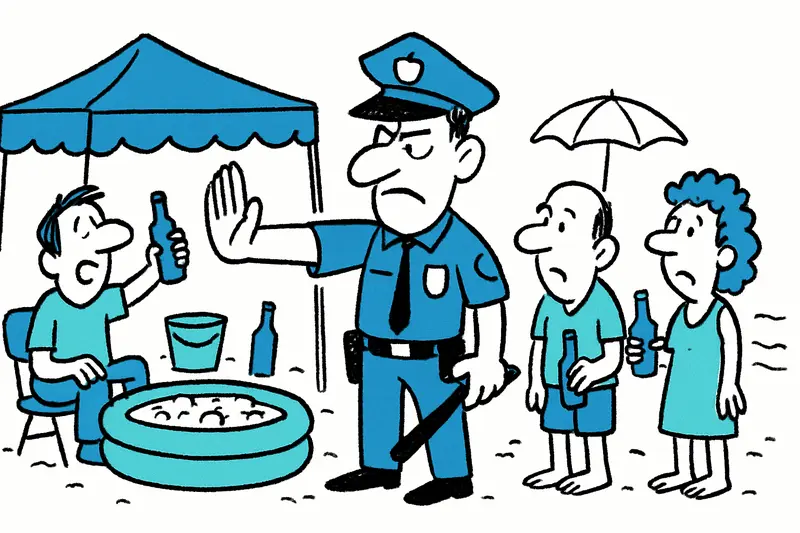 Carpa de fiesta en la playa: la policía disuelve botellones en la Playa de Palma — Un repaso local