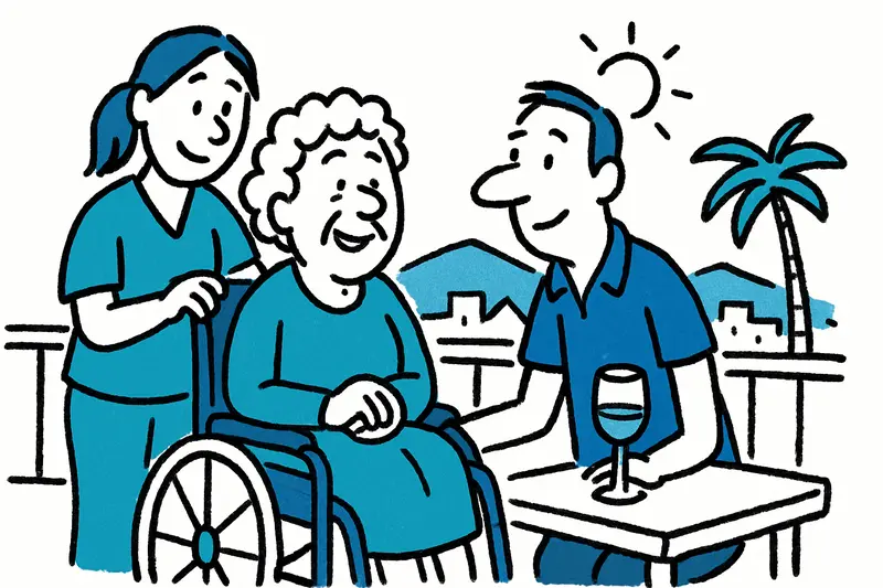 Con cuidadores a Mallorca: el gran deseo de Heidemarie se hizo realidad