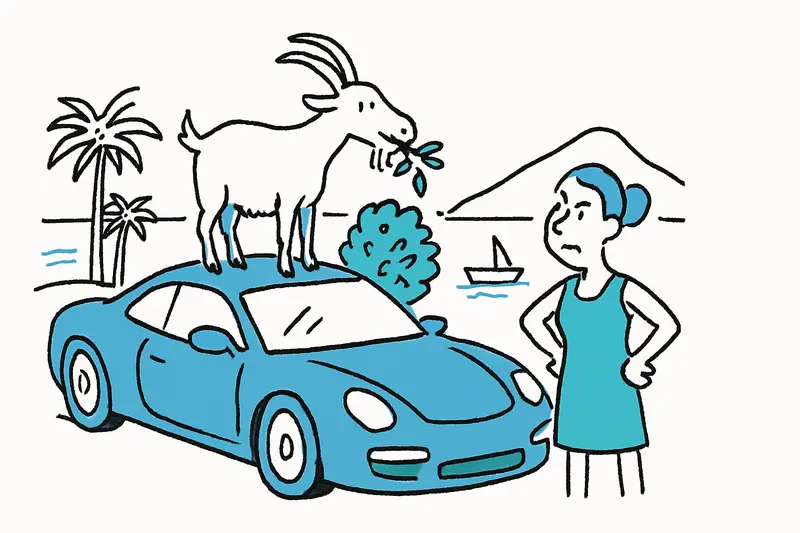 Port d'Andratx: Cuando las cabras se suben a coches deportivos — y lo que deberíamos aprender