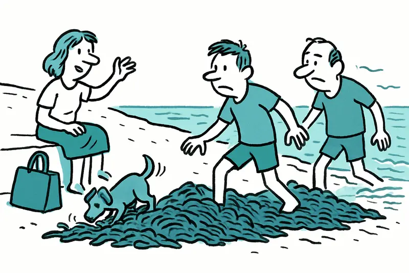 Cuando la playa huele mal: Posidonia, normas y la vida cotidiana en Es Comú