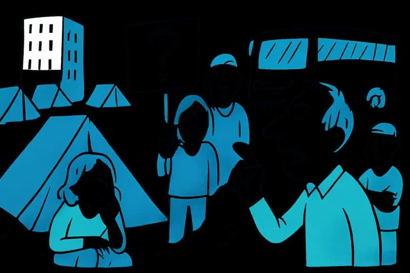 Campamento de protesta en la Plaza España: ¿Quién exige soluciones para el derecho a la vivienda?