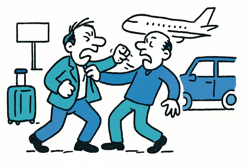 Pelea en el aeropuerto: ¿Quién asume la responsabilidad de la escalada entre conductores de transfer?