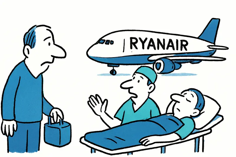 Emergencia sobre España: vuelo de Ryanair Dublín–Tenerife desviado a Santiago tras incidente médico