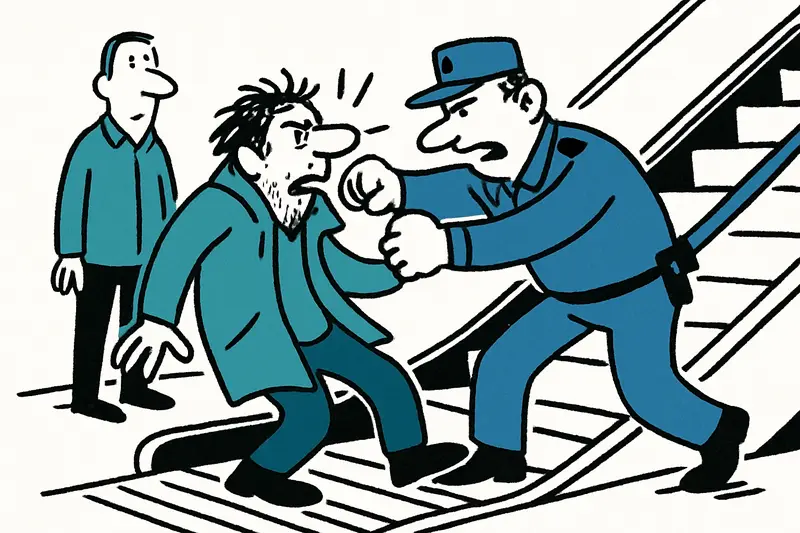 Golpe en la escalera mecánica: cuando control, personas sin hogar y seguridad se encuentran en la estación intermodal
