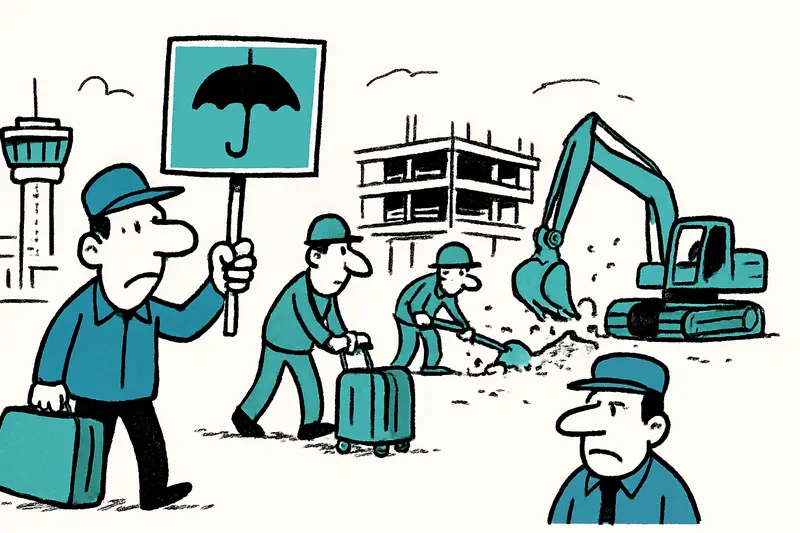 Seis años de obras en el aeropuerto: trabajadores de la facturación de equipaje exigen protección en lugar de soluciones provisionales