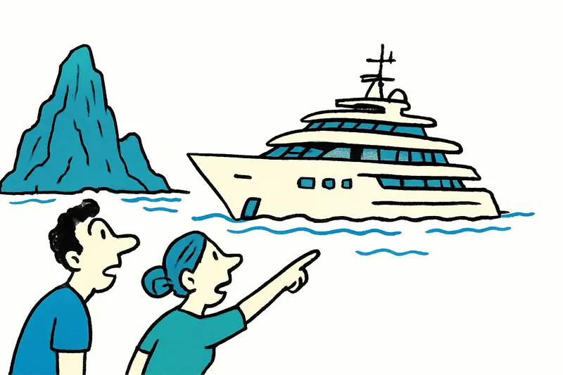 La megayate 'Seven Seas' de Spielberg asombra por un momento a la Tramuntana