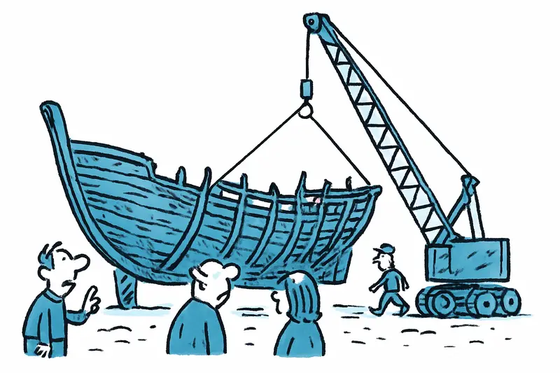 Tras siete años: el barco tardoantiguo de la Playa de Palma llega a tierra