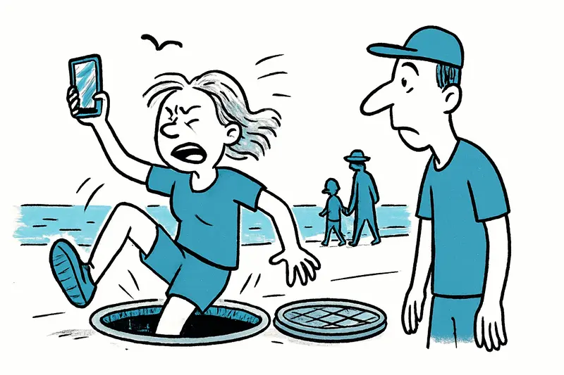 Caída incómoda junto al mar: ¿Cuándo controla Palma sus tapas de alcantarilla?