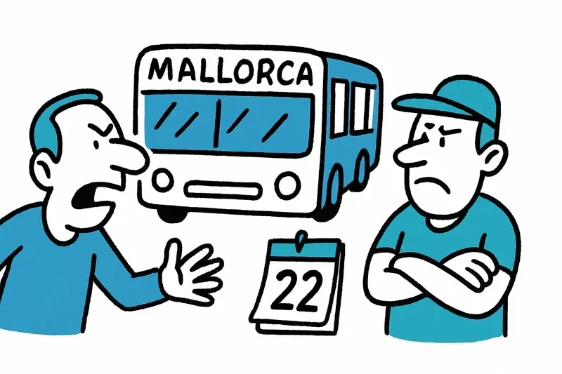 Huelga de transporte en Mallorca aplazada al 22 de junio — Reacción por la visita del Papa