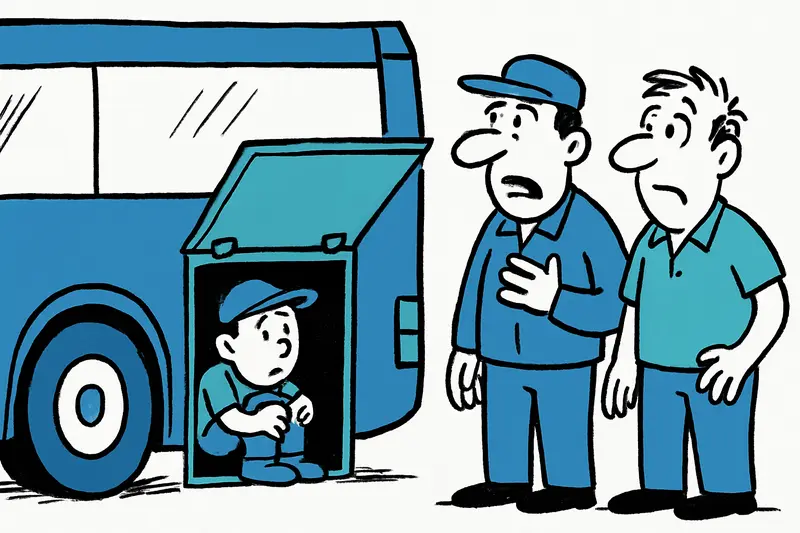 Inadvertido en el maletero: cómo un niño viajó más de 100 kilómetros en un autobús del equipo
